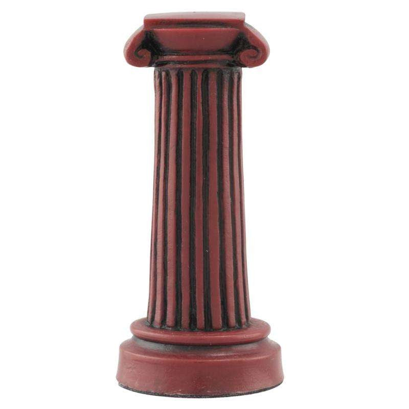 Burgundy coloured themed Rook chess piece represeting the traditional Roman column.
