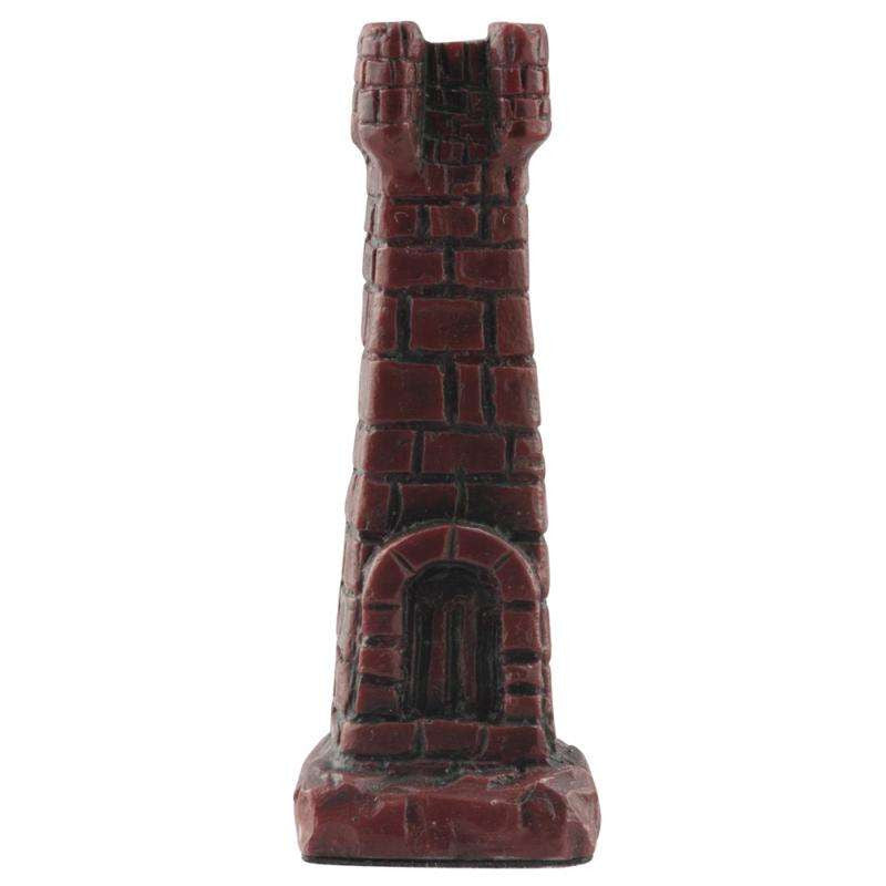 Burgundy coloured themed Rook chess piece represeting the traditional Roman column.
