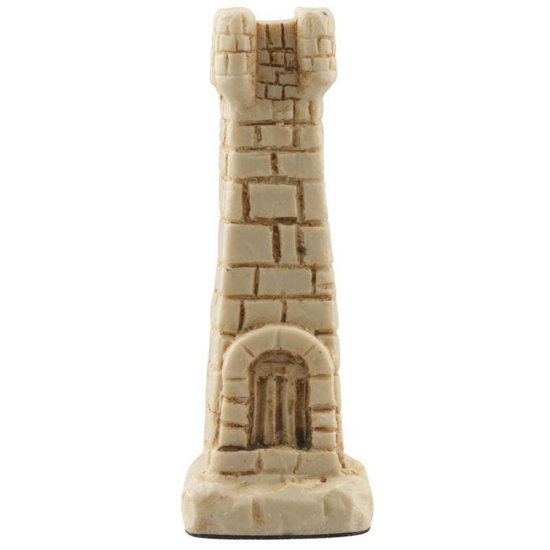 Ivory coloured themed Rook chess piece represeting the traditional Roman column.