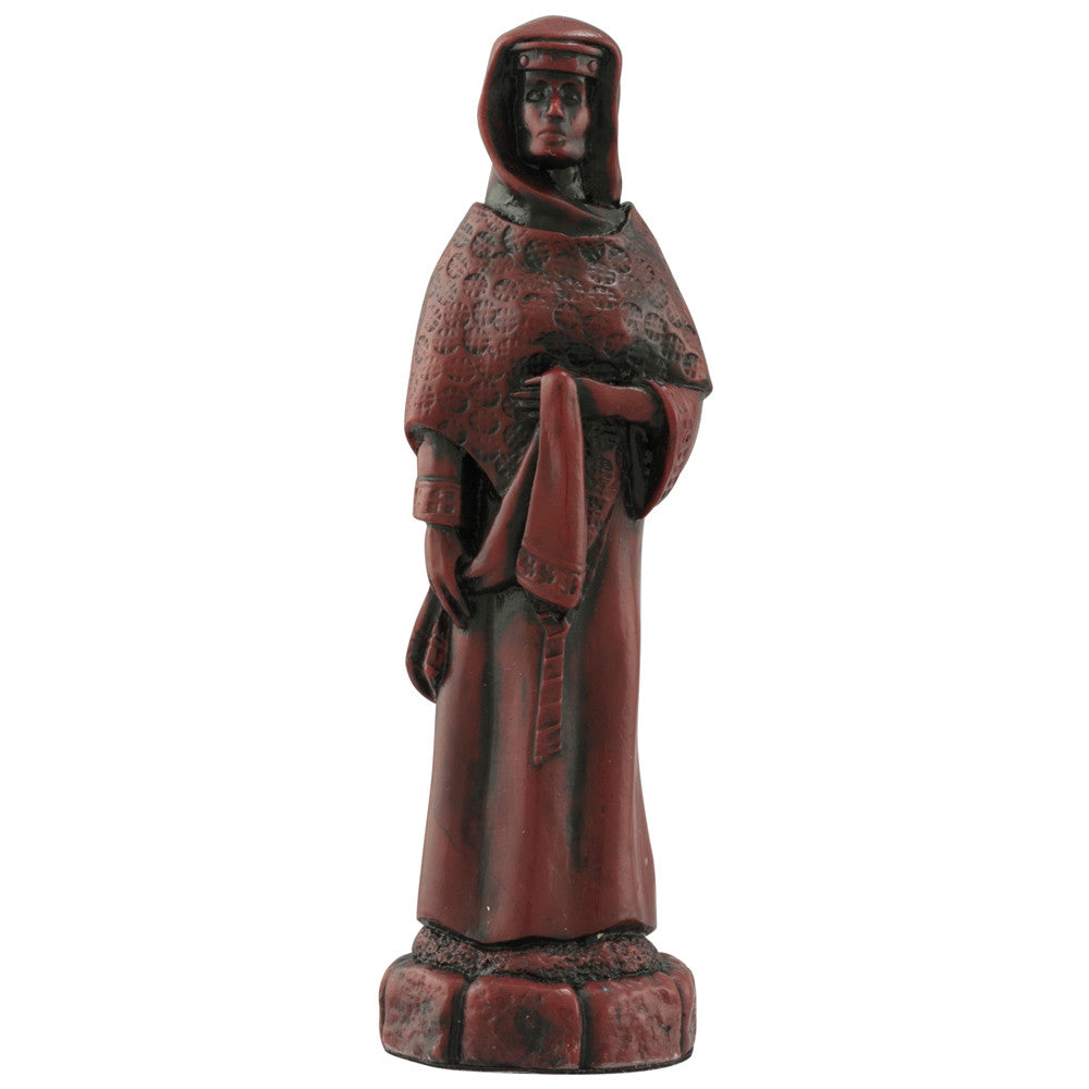 A handmade chess piece depicting an important figure from the Battle of Hastings.