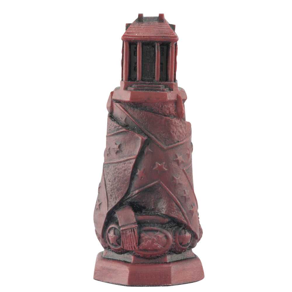 A handmade chess piece inspired by important characters from the American Civil War.