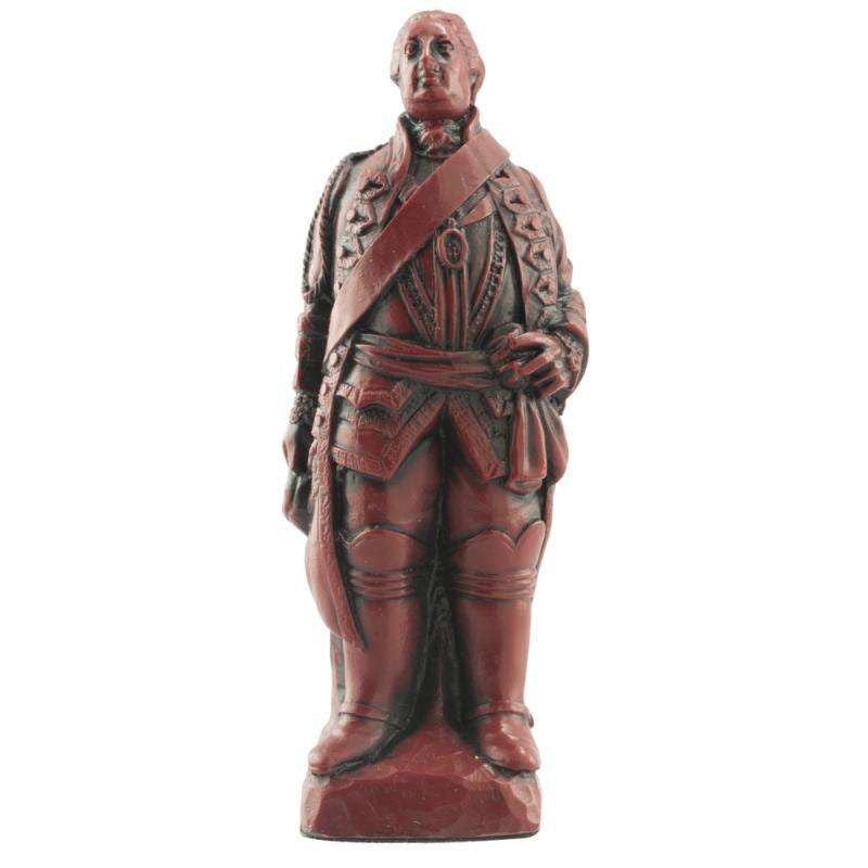 A handmade chess piece featuring an important figure from The Battle of Culloden.