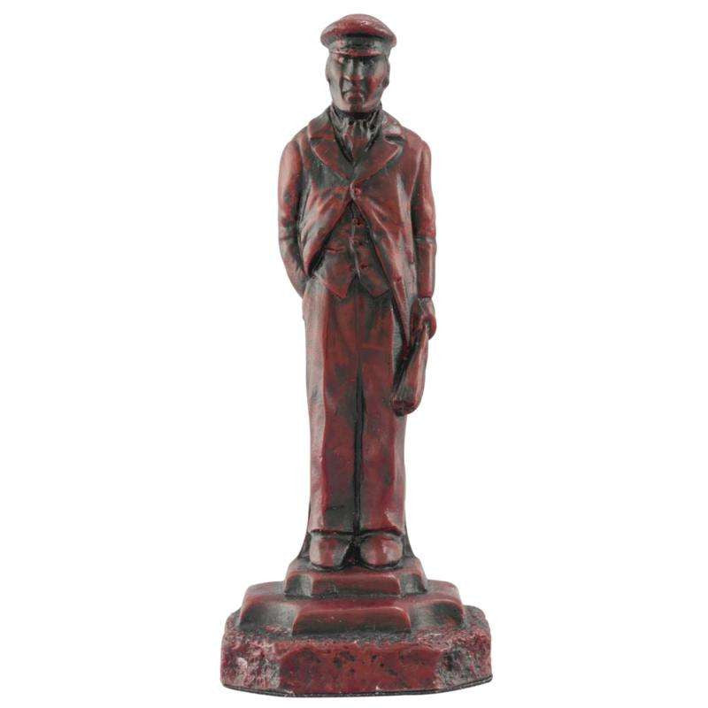 Burgundy coloured themed Pawn chess piece depicting a Victorian Loafer or gang member, always ready to use violence in the furtherance of their criminal undertakings