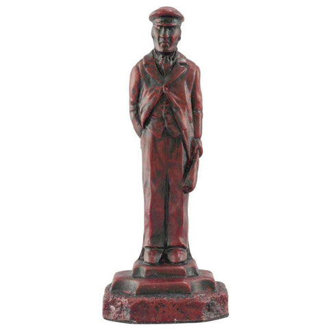 Burgundy coloured themed Pawn chess piece depicting a Victorian Loafer or gang member, always ready to use violence in the furtherance of their criminal undertakings