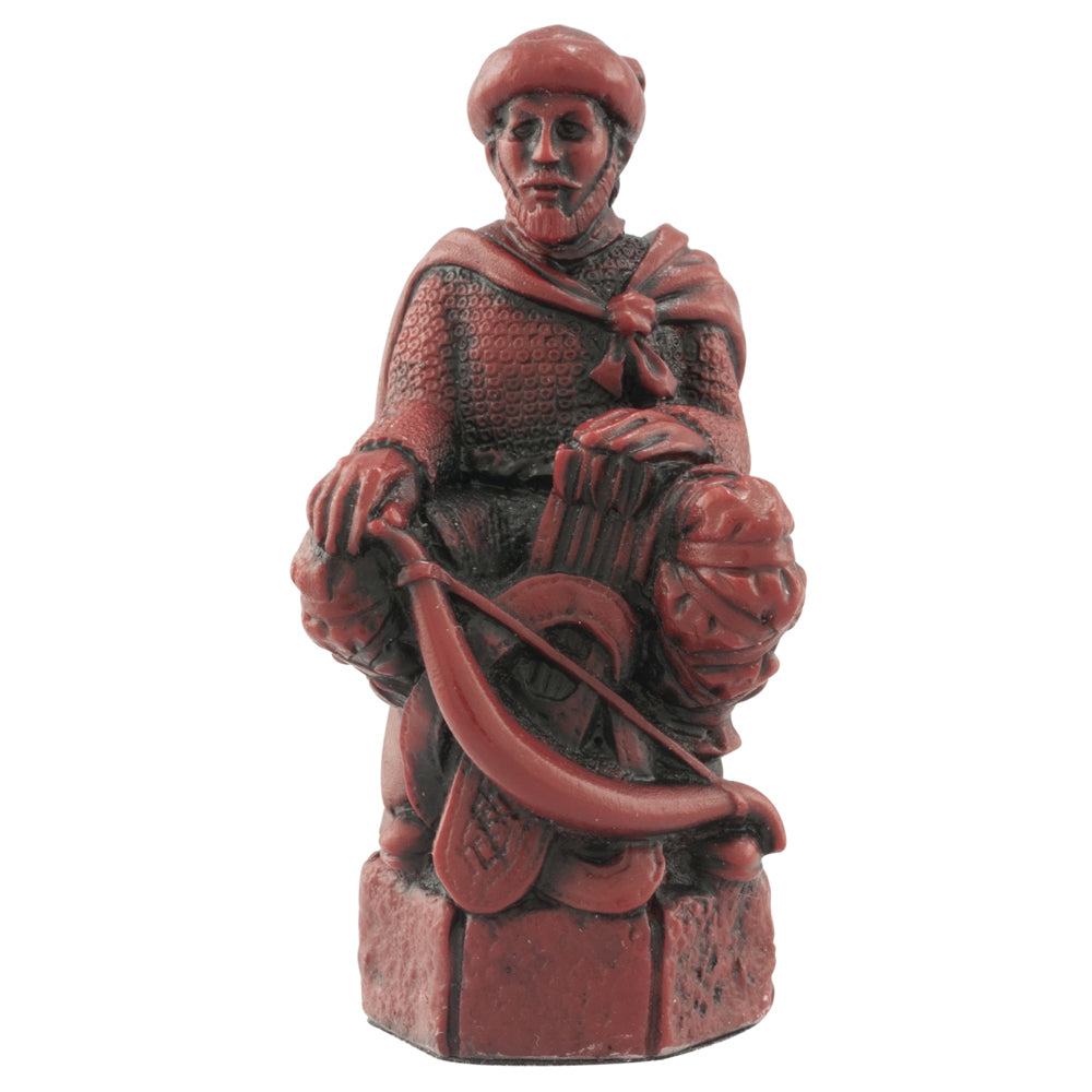 A handmade chess piece depicting a Islamic Archer from the Crusades.

Probably from the Damascus area of Syria, which is famous for its bowmen.