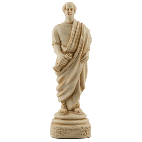 Ivory coloured themed Bishop chess piece Depicting a Roman Senator with a papyrus scroll.