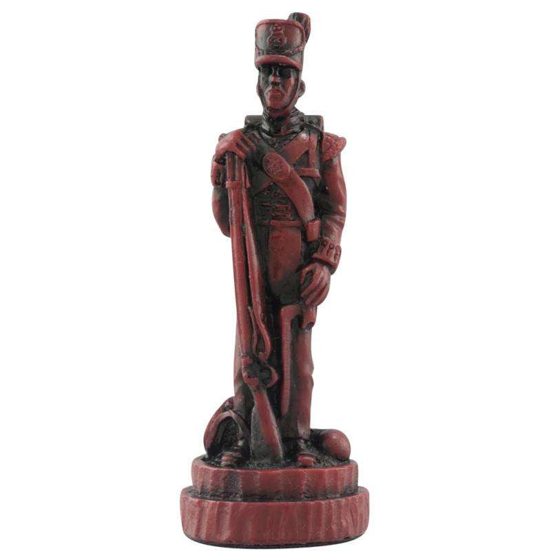 A handmade chess piece depicting an important figure from the Battle of Waterloo.
