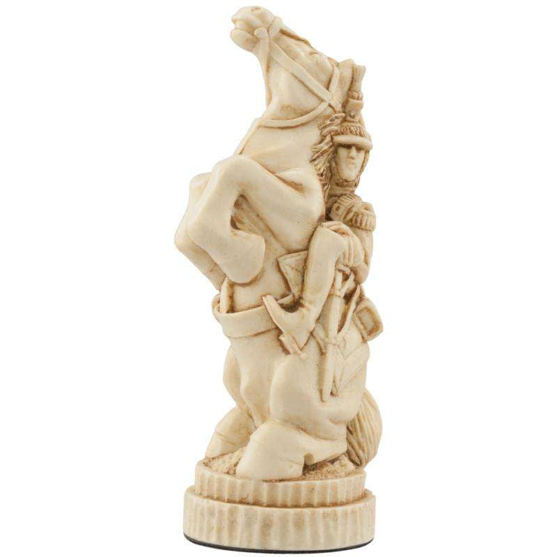 A handmade chess piece depicting an important figure from the Battle of Waterloo.