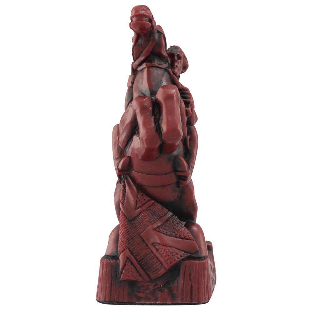 A handmade chess piece depicting an important figure from the American Revolutionary War.