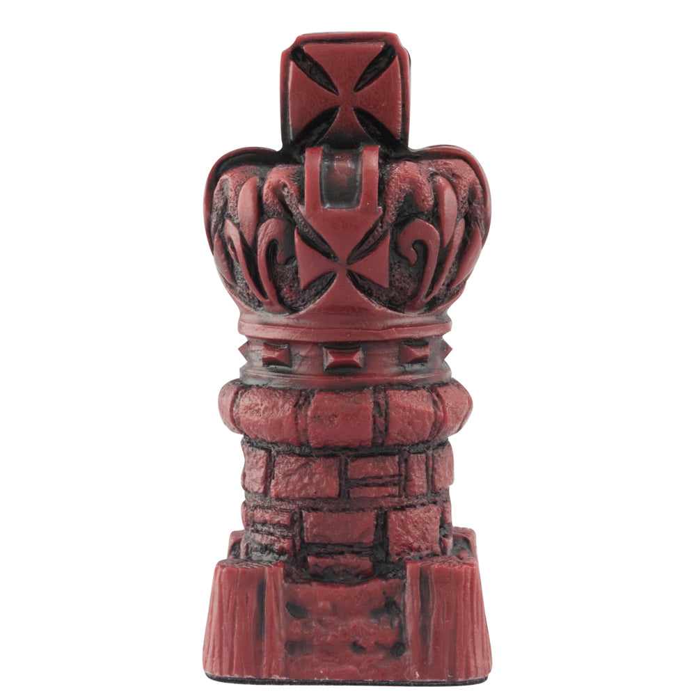 A handmade chess piece depicting an important figure from the American Revolutionary War.