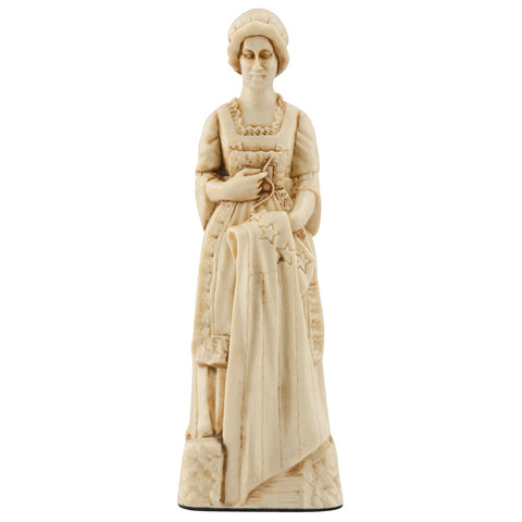 A handmade chess piece depicting an important figure from the American Revolutionary War.