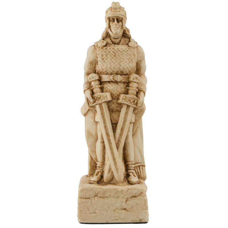 A handmade chess piece featuring Prince Of Erinn, Son of King Brian from The Battle of Clontarf.