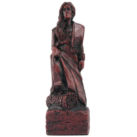 A handmade chess piece featuring a Gormlaith, King Brian Boru's Wife.