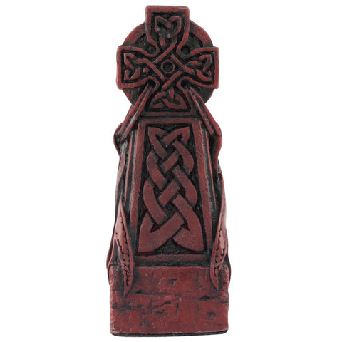 A handmade chess piece featuring a Celtic Cross.