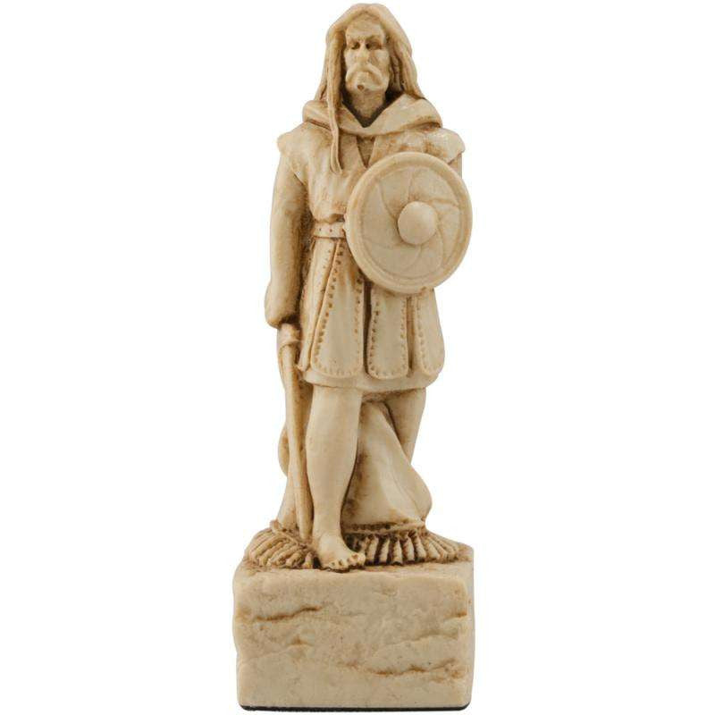 A handmade chess piece featuring a celtic warrior from The Battle of Clontarf.