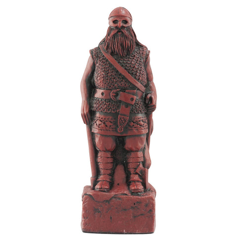 A handmade chess piece featuring Sigurd the Stout, from the Battle of Clontarf.
