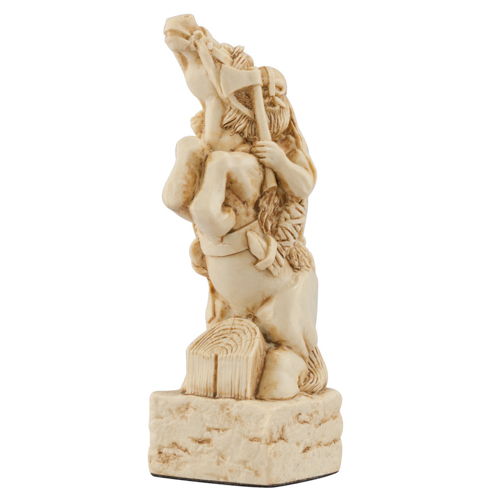 A handmade chess piece featuring Bordar, Earl of Man, Viking Warrior Chief, from the Battle of Clontarf.