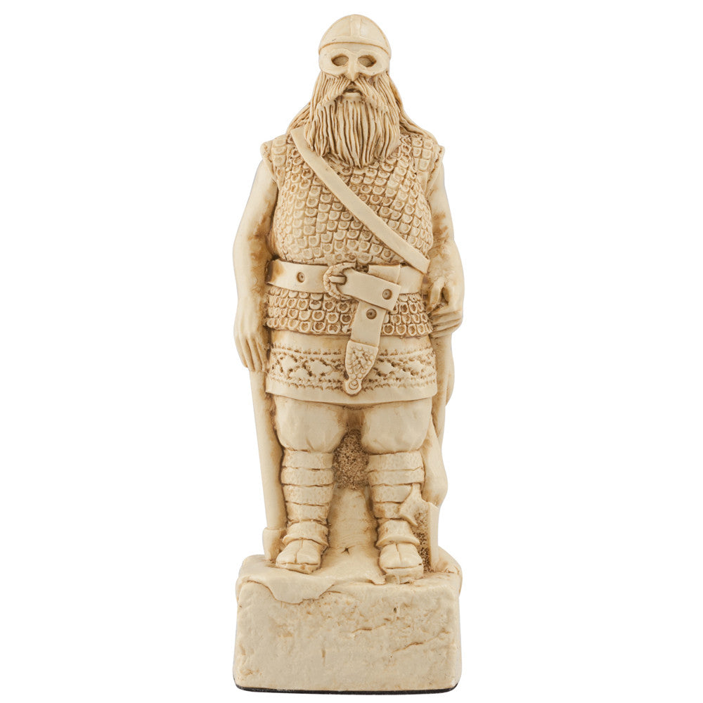 A handmade chess piece featuring Sigurd the Stout, from the Battle of Clontarf.