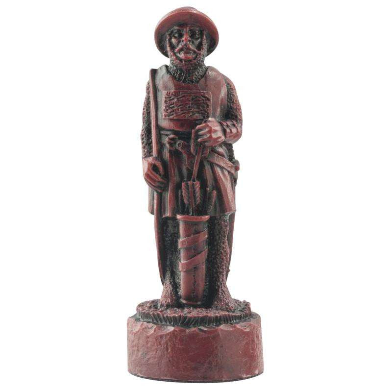 A handmade chess piece depicting an important figure from the Battle of Bannockburn.