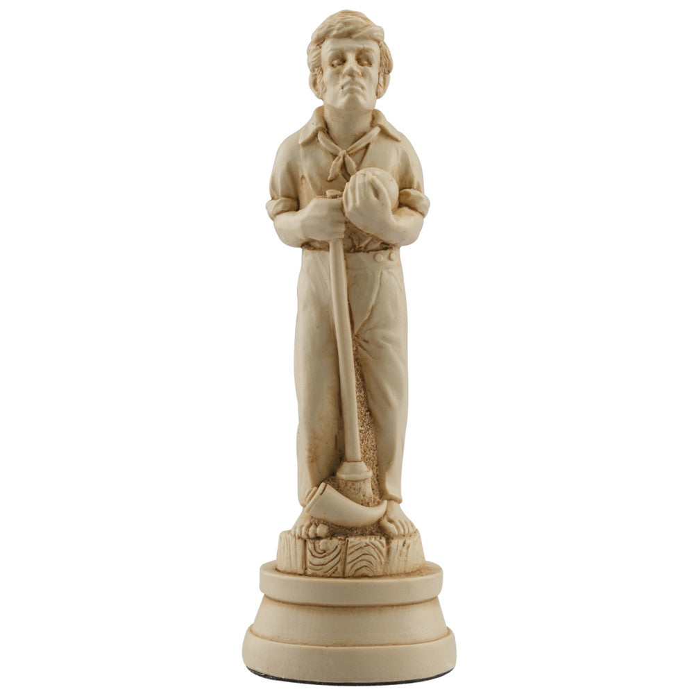 A handmade chess piece depicting an important figure from the Battle of Trafalgar.