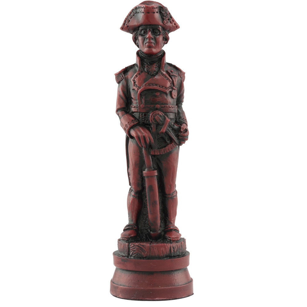 A handmade chess piece depicting an important figure from the Battle of Trafalgar.