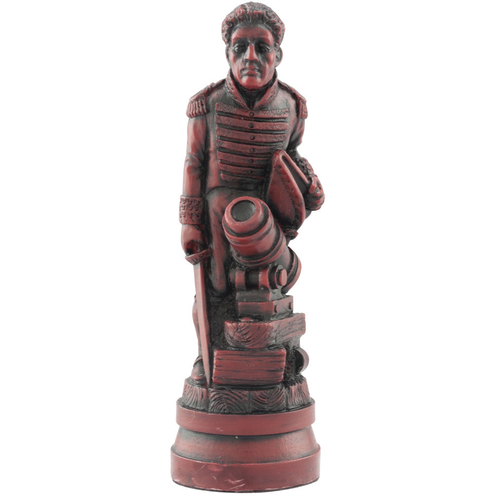 A handmade chess piece depicting an important figure from the Battle of Trafalgar.