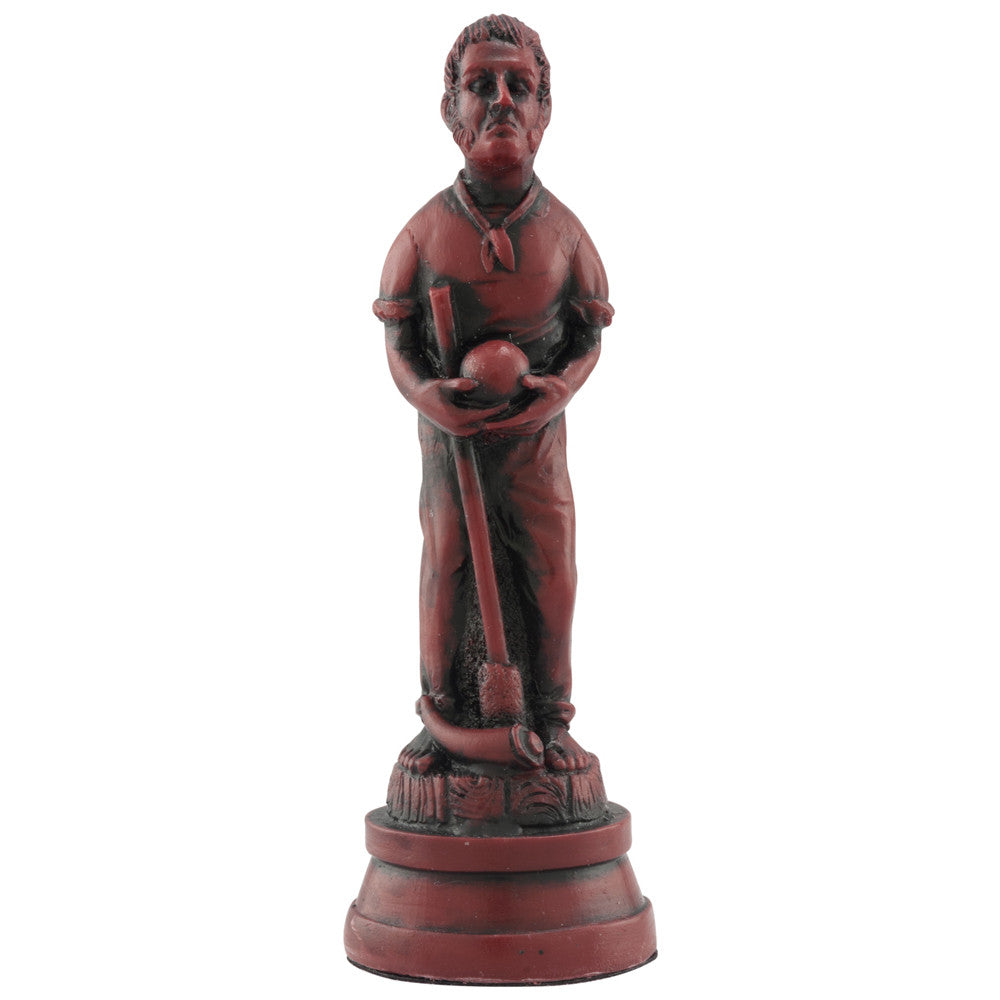 A handmade chess piece depicting an important figure from the Battle of Trafalgar.