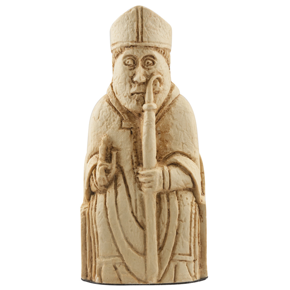 A handmade recreation of The Isle of Lewis Bishop Chess Piece, from the oldest known chess set.
