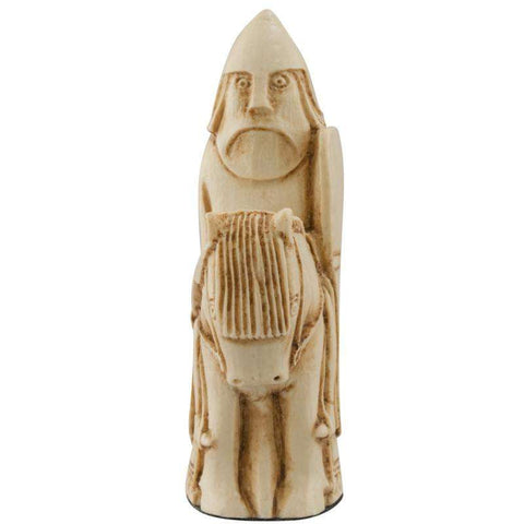 A handmade recreation of The Isle of Lewis Knight Chess Piece, from the oldest known chess set.
