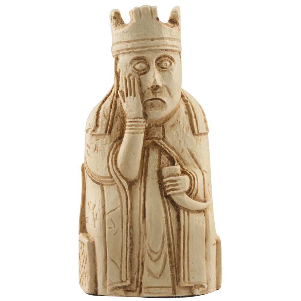 A handmade recreation of The Isle of Lewis Queen Chess Piece, from the oldest known chess set.
