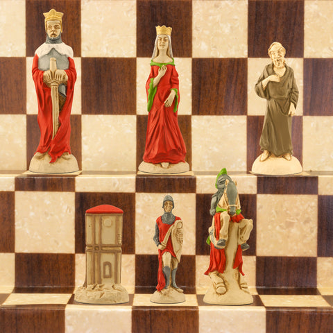 King Arthur & Camelot - Hand Painted Chess Set