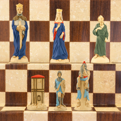 King Arthur & Camelot - Hand Painted Chess Set