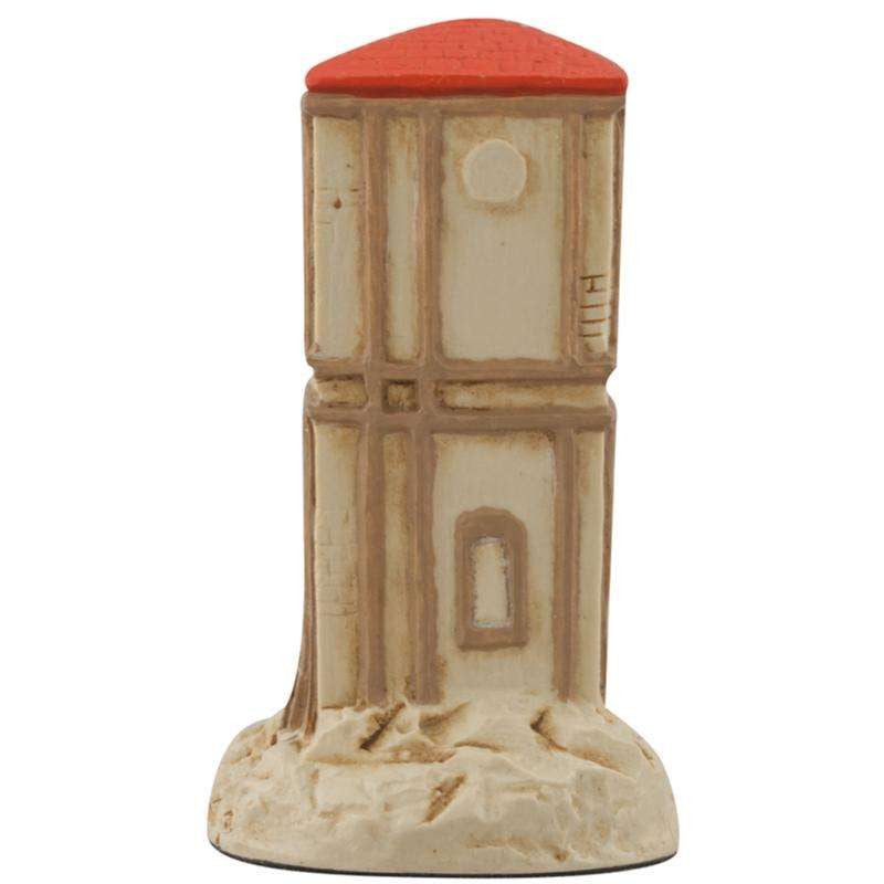 A handpainted coloured chess piece depicting the Castle of Camelot, From Arthurian Legend.