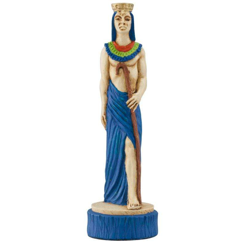 A handmade chess piece depicting Nebwenef, High Priestess of Amun-Ra, the King of the Gods and God of the Wind.
