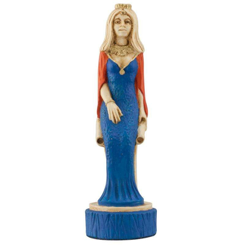 A handmade chess piece depicting Queen Nefertari, the favourite wife of Rameses II.

Nefertari’s name means 'beautiful companion'. Highly educated she could read and write hieroglyphs and was a great diplomat.
