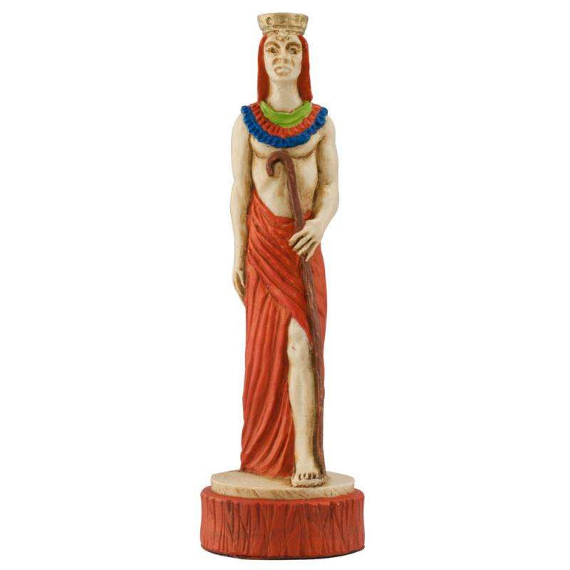 A handmade chess piece depicting Nebwenef, High Priestess of Amun-Ra, the King of the Gods and God of the Wind.
