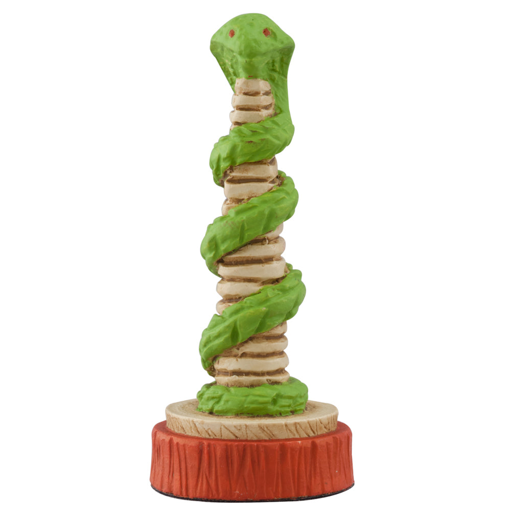 A handmade chess piece depicting a Cobra statue, the symbol of one of the earliest Egyptian deities, the goddess Wadjet, the spitting cobra, or the Uraeus also came to symbolise royalty and divinity.