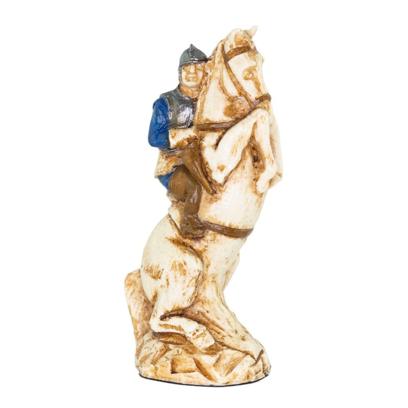 A handmade chess piece depicting a member of the Cromwellian Calvalry , from The English Civil War.