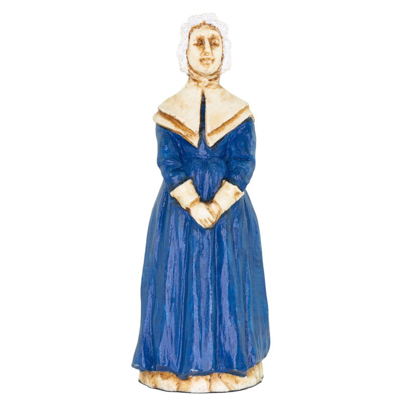 A handmade chess piece depicting a Puritan Lady , from The English Civil War.
