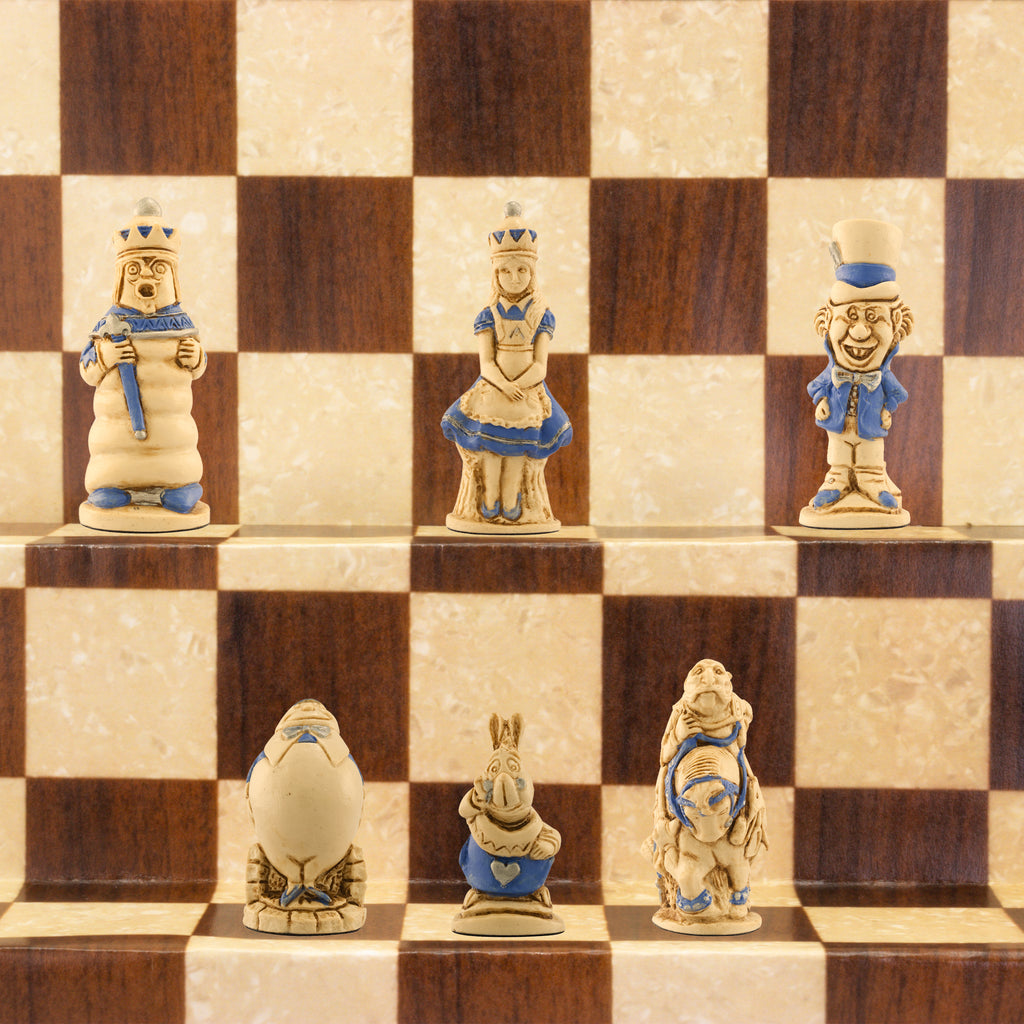 The Original Alice in Wonderland Chess Set - Hand Painted Chess