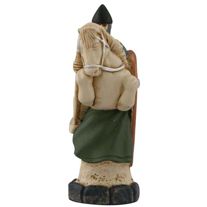 A handmade chess piece depicting an important figure from the Battle of Hastings.