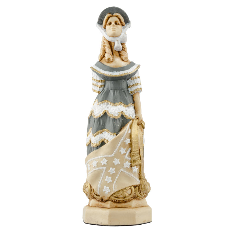 A handmade chess piece inspired by important characters from the American Civil War.