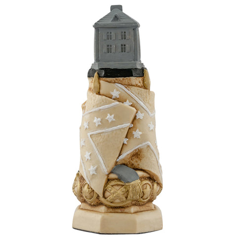 A handmade chess piece inspired by important characters from the American Civil War.