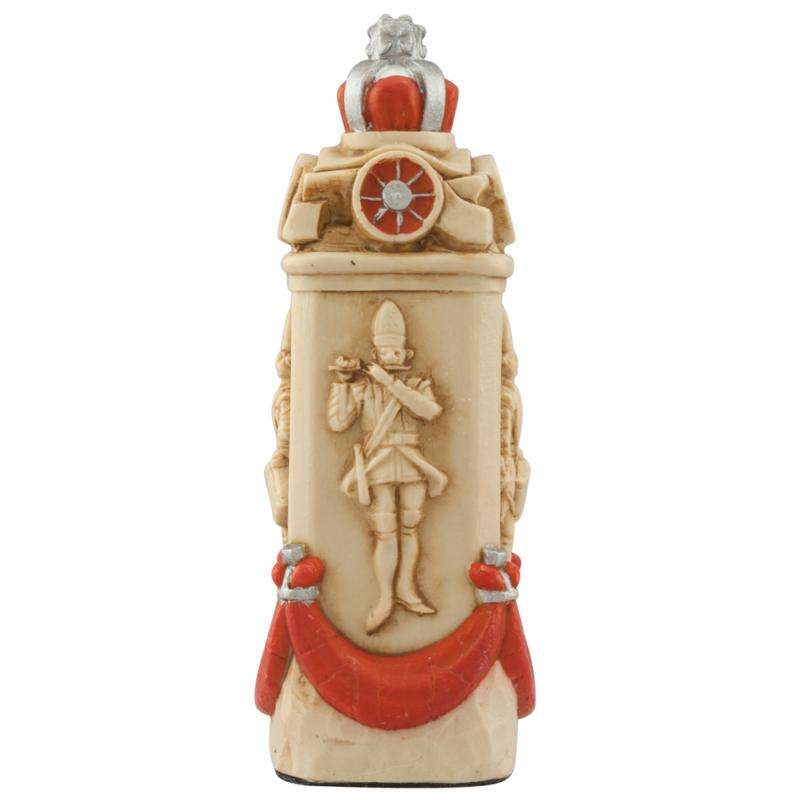 A handmade chess piece featuring an important figure from The Battle of Culloden.