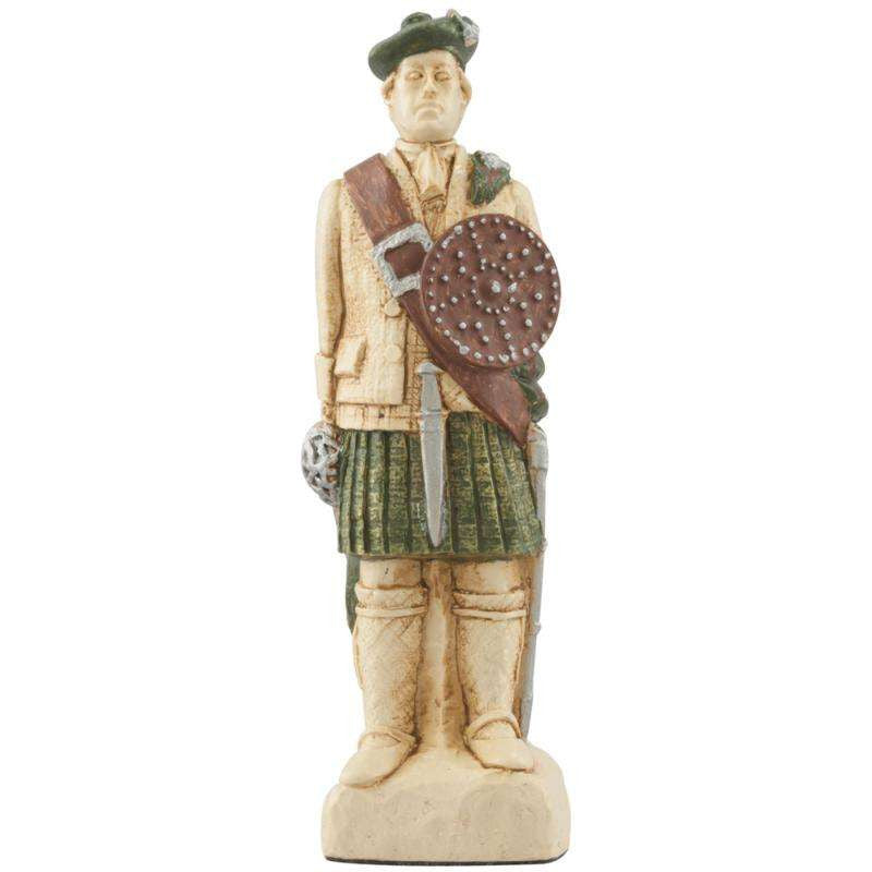 A handmade chess piece featuring an important figure from The Battle of Culloden.