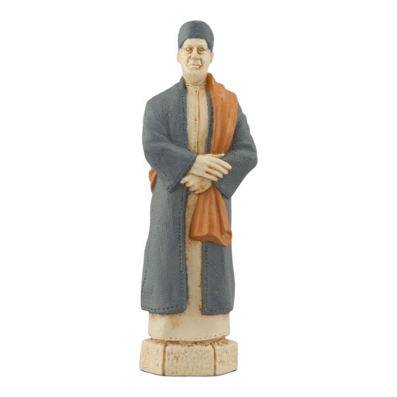 A handmade chess piece depicting a Imam in typical garments suitable for the period.

There were many different sects of Muslims, some more militant than the others.