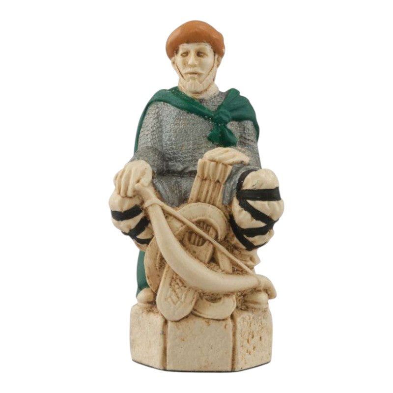 A handmade chess piece depicting a Islamic Archer from the Crusades.

Probably from the Damascus area of Syria, which is famous for its bowmen.