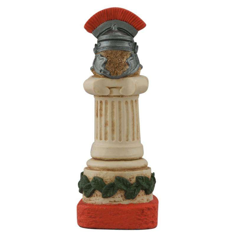 Hand painted themed Rook chess piece Depicting a Roman Centurion's helmet, atop a mounted ionic column.