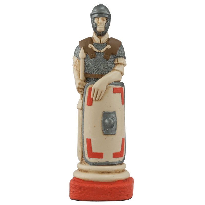 Hand painted themed Pawn chess piece Depicting a Roman Legionanaire.