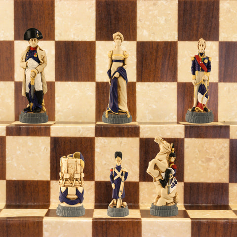 Battle of Waterloo - Hand Painted Chess Set